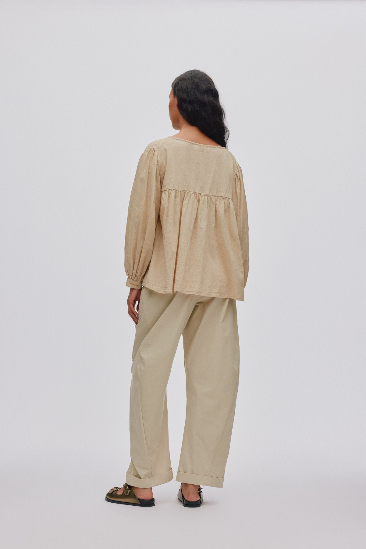 Eike - Cotton full sleeve blouse I White 6 - Rabens Saloner