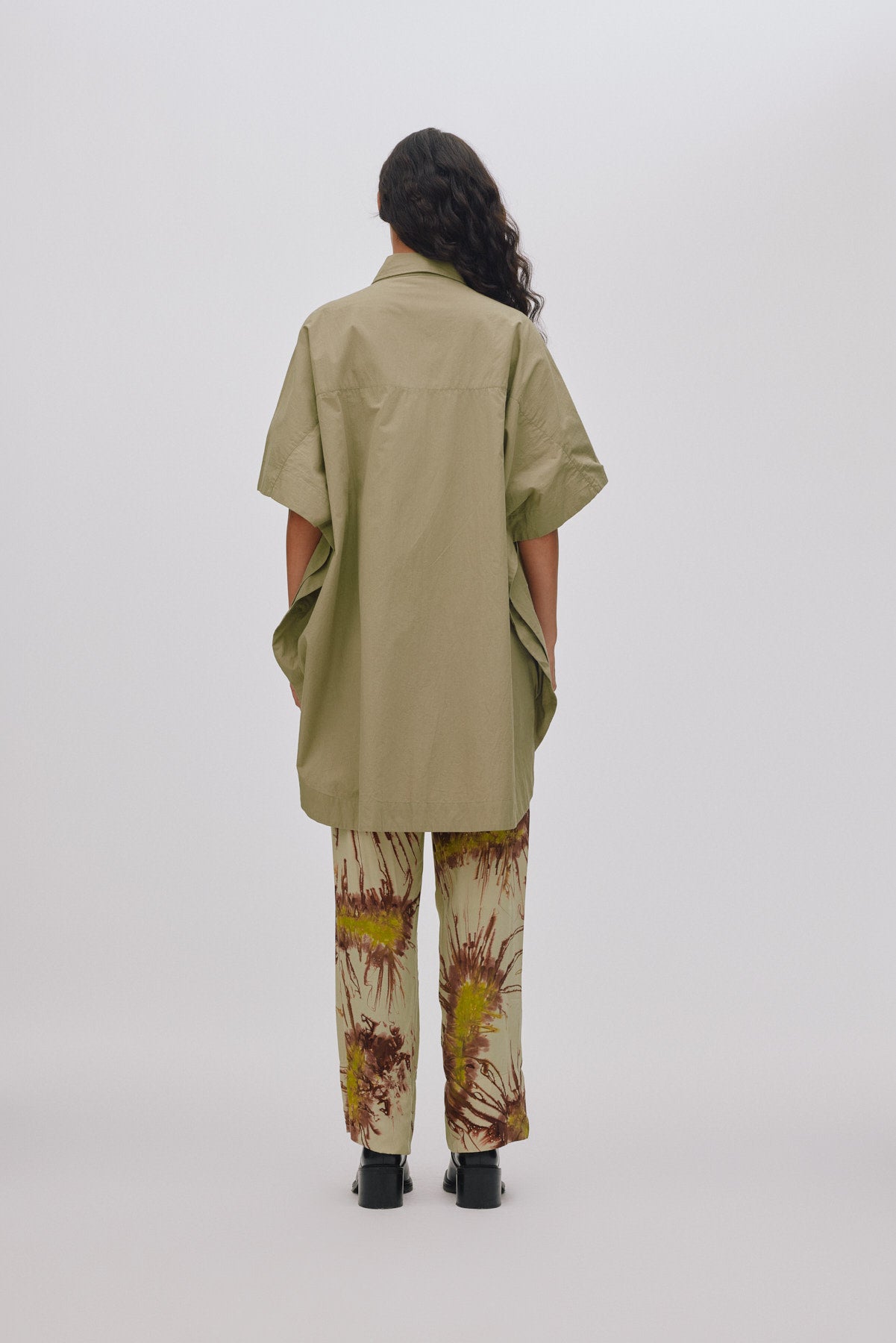 Berta - Poplin curved hem shirt dress I White 5 - Rabens Saloner