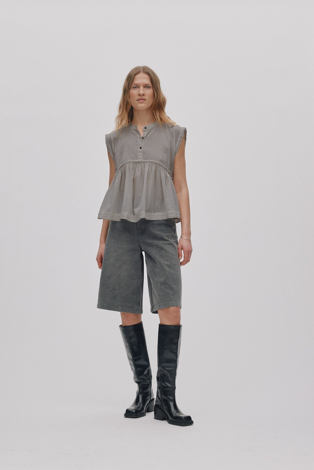 Deona - Cotton blouse I Black 3 - Rabens Saloner