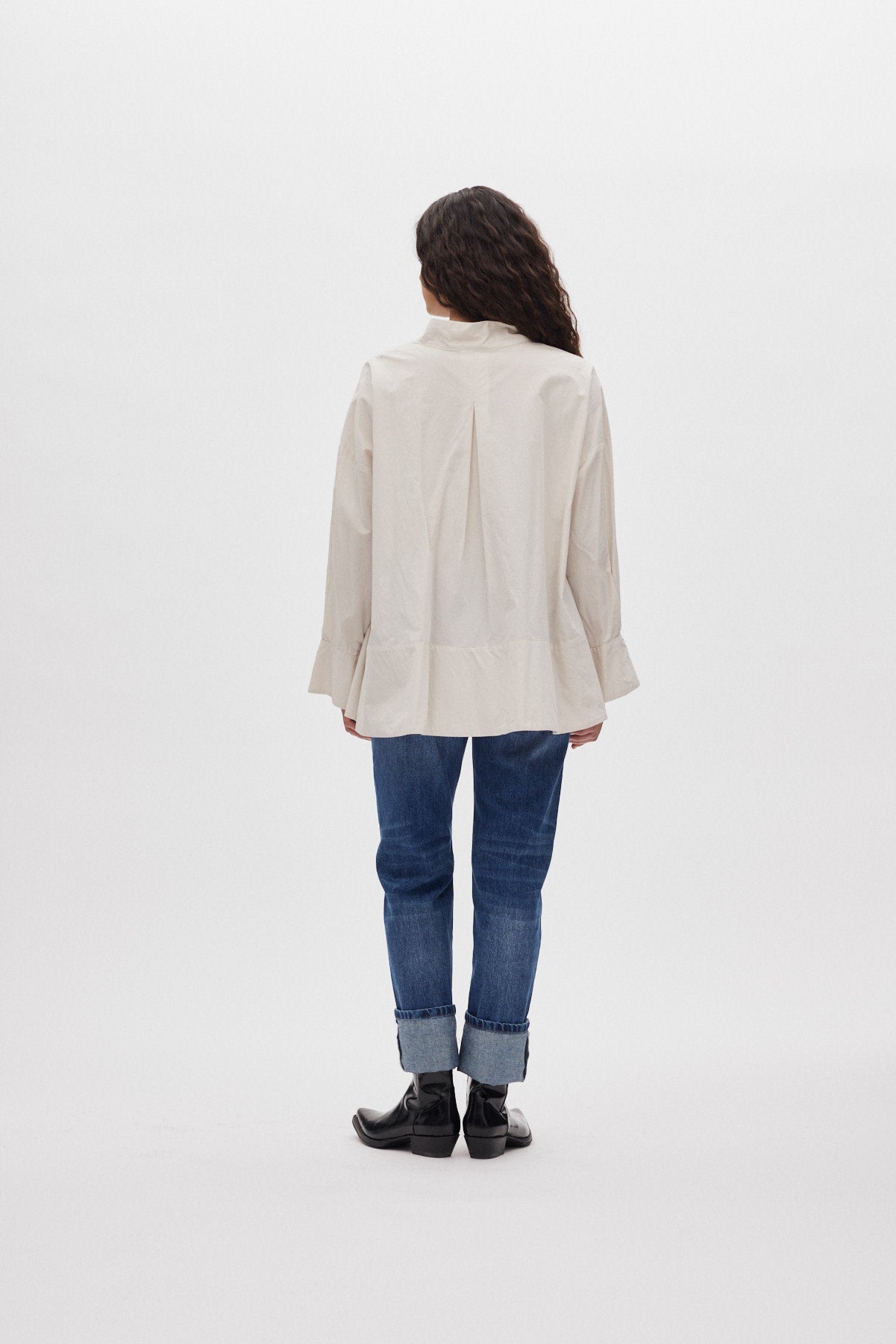 Smea - Poplin flared shirt I Clay 5 - Rabens Saloner