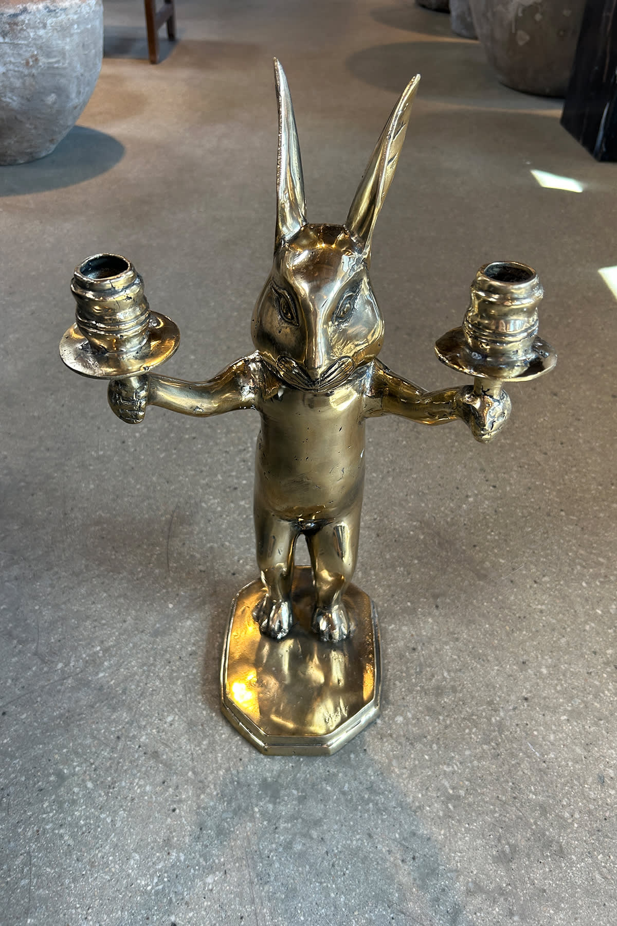 Brass Bunny Candlestick - Rabens Apartment I Brass 2 - Rabens Saloner