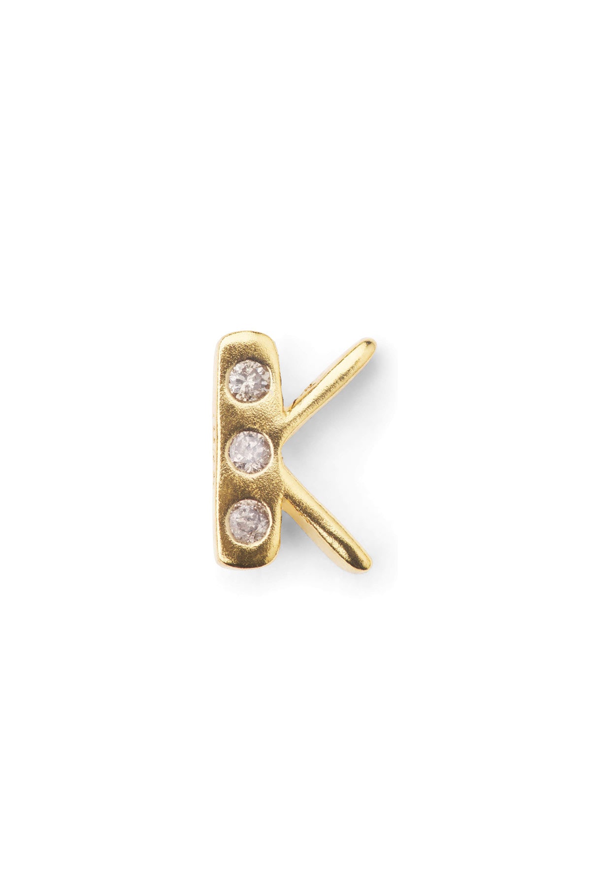 Diamond letter ear stud - Rabens Momento I Gold w/ Champaign diamond Gold w/ Champaign diamond K 25 - Rabens Saloner