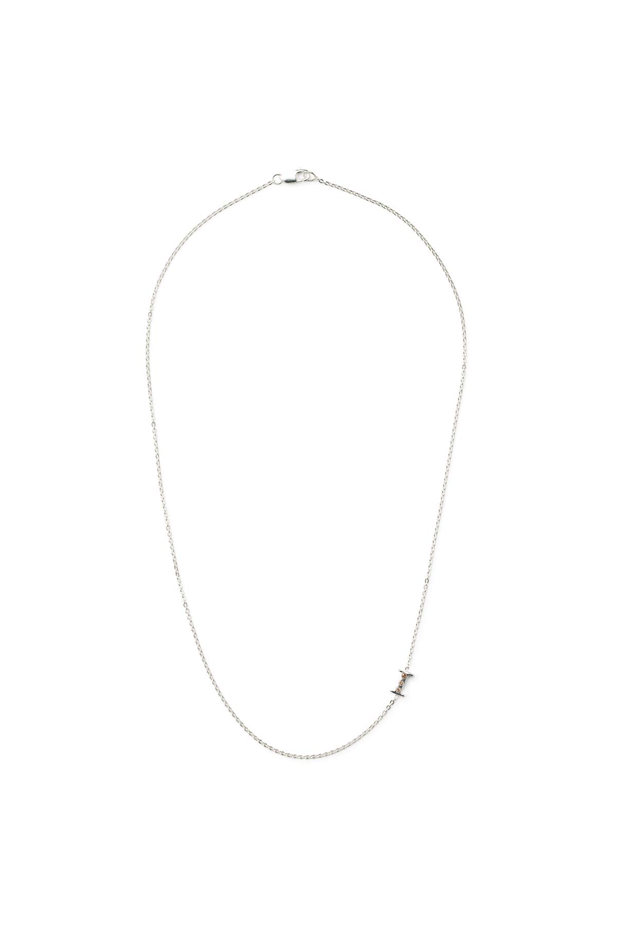 Diamond letter necklace - Rabens Momento I Silver w/ Champagne diamond 25 - Rabens Saloner