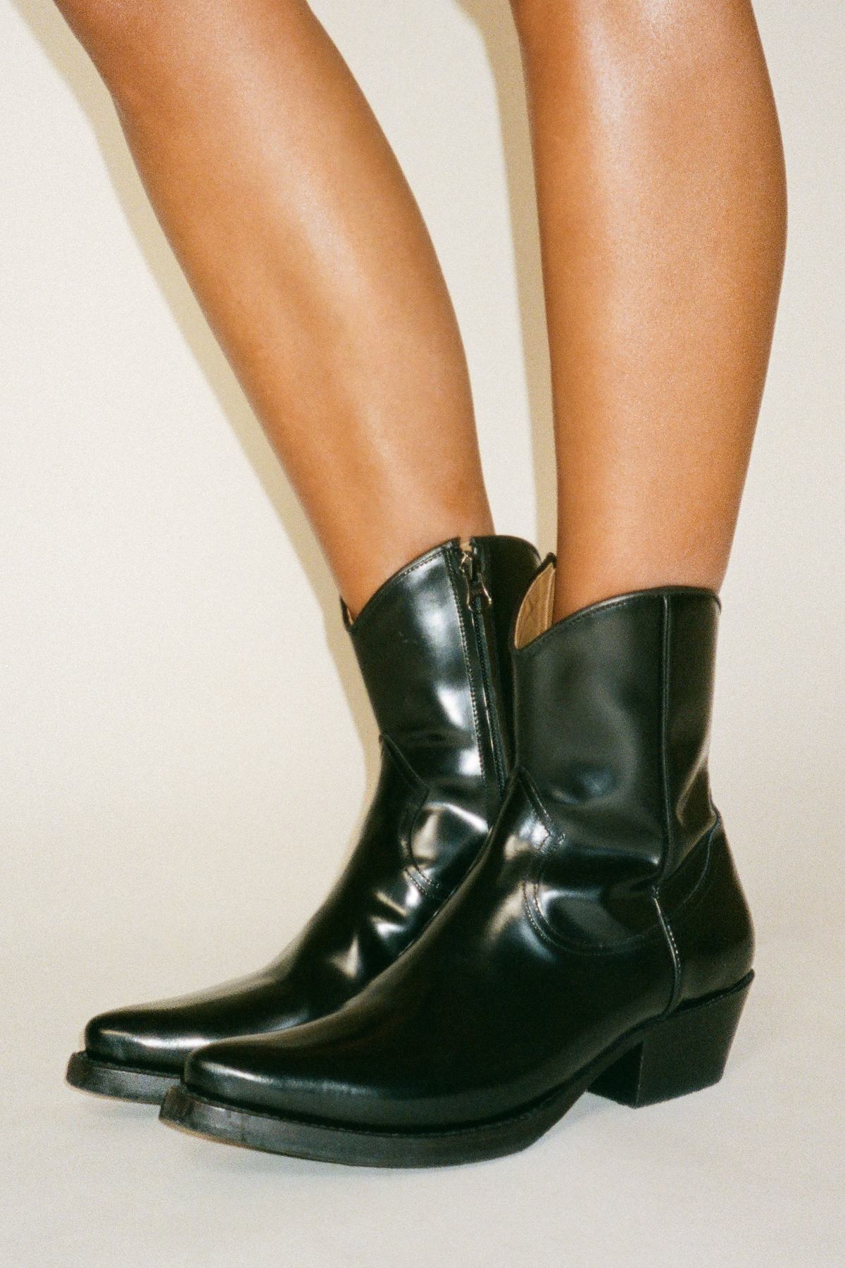 Erla - Western zip boot I Black Black 36 2 - Rabens Saloner