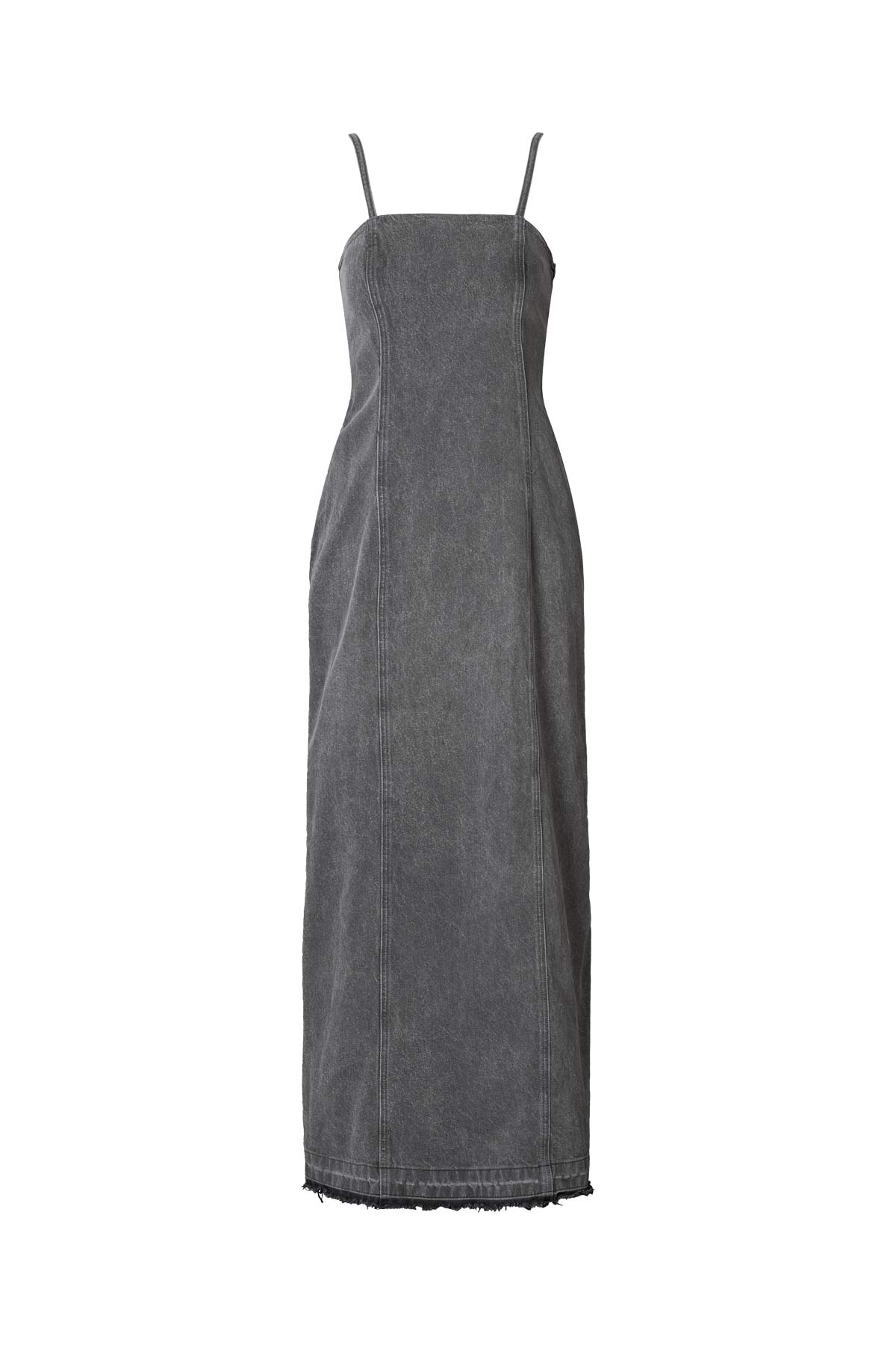 Anizette - Grey denim fitted dress I Washed grey 4 - Rabens Saloner