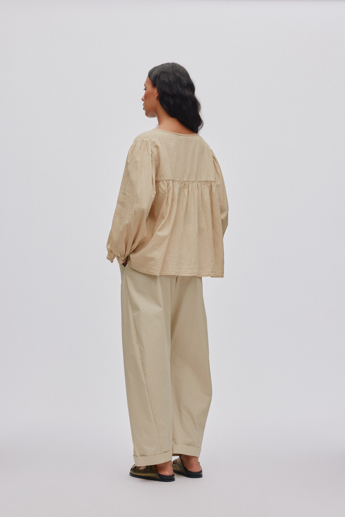 Eike - Cotton full sleeve blouse I White 7 - Rabens Saloner