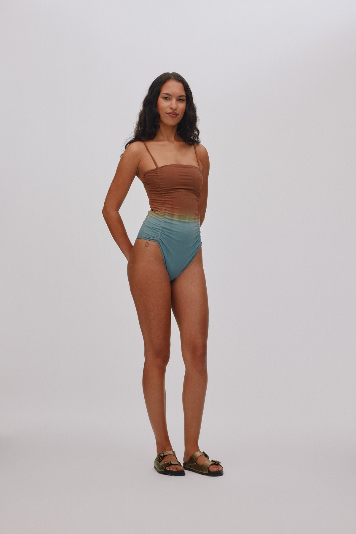 Sali - Fusion swimsuit I Mandarin pink 3 - Rabens Saloner