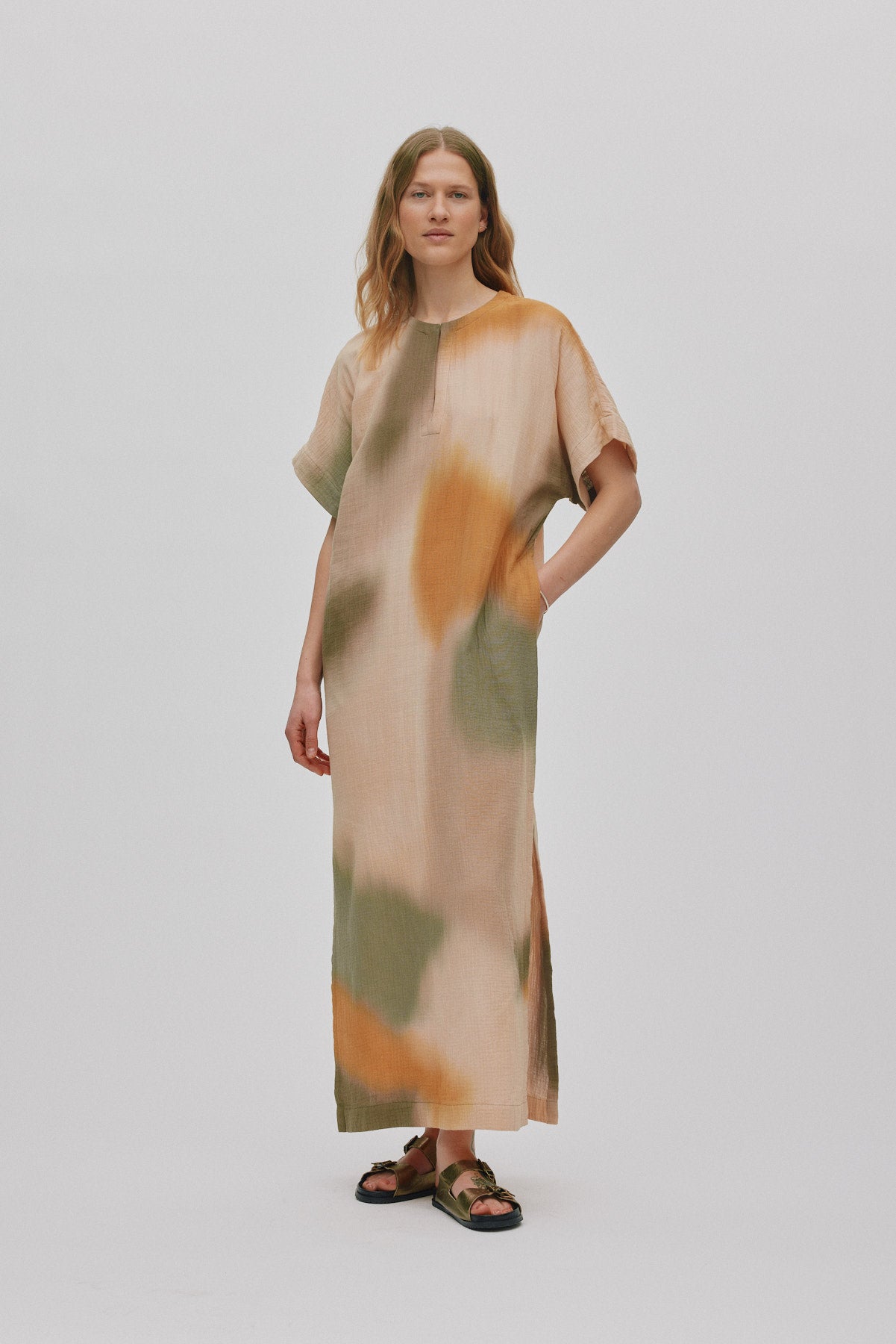 Inza - Water colour column dress I Dessert combo 1 - Rabens Saloner