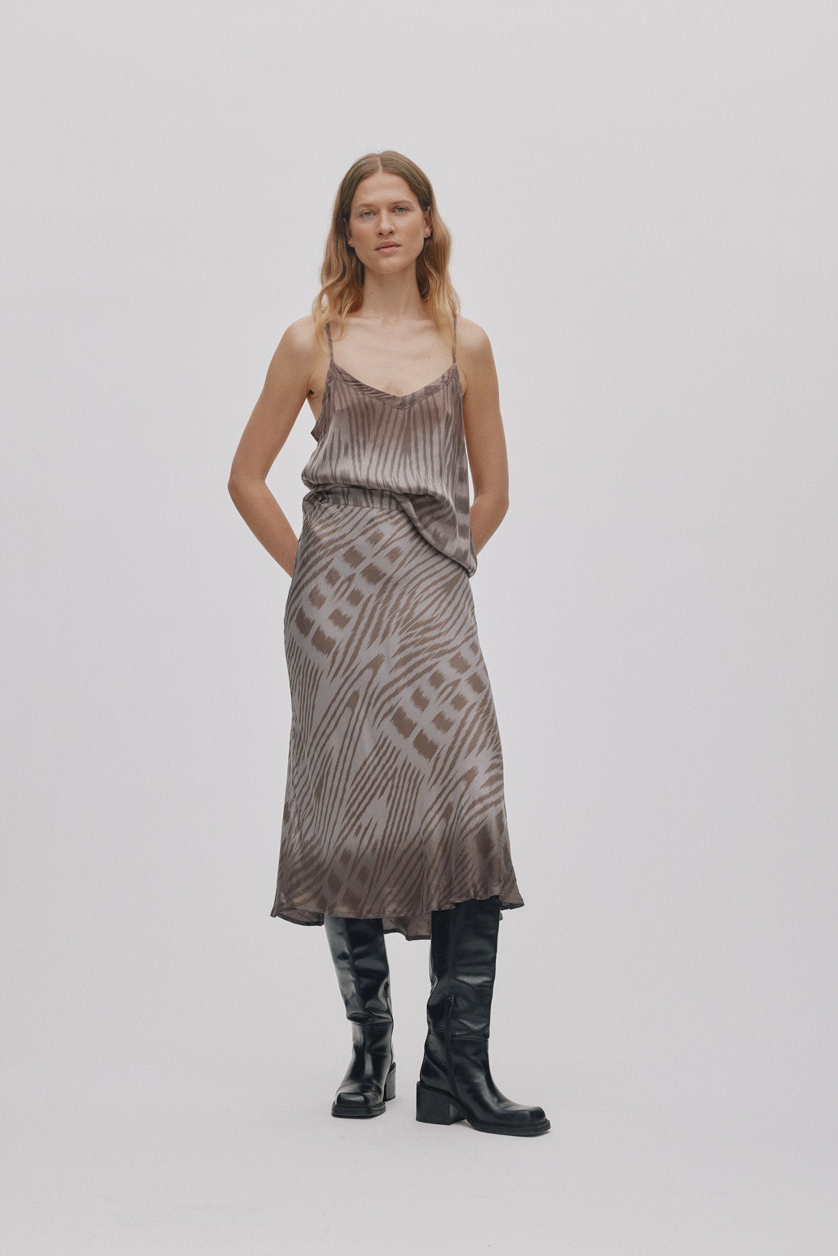 Glæde - Ombre ikat camisole top I Asphalt combo Asphalt combo XS 1 - Rabens Saloner