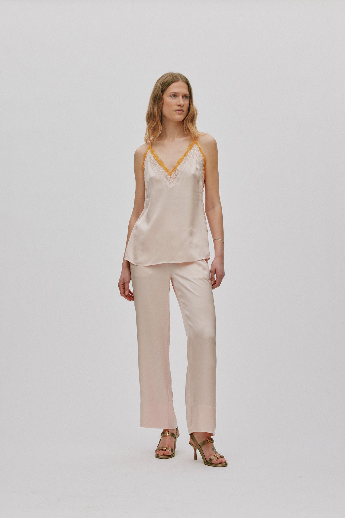 Soho - Contrast lace camisole top I Light rose Light rose XS 1 - Rabens Saloner
