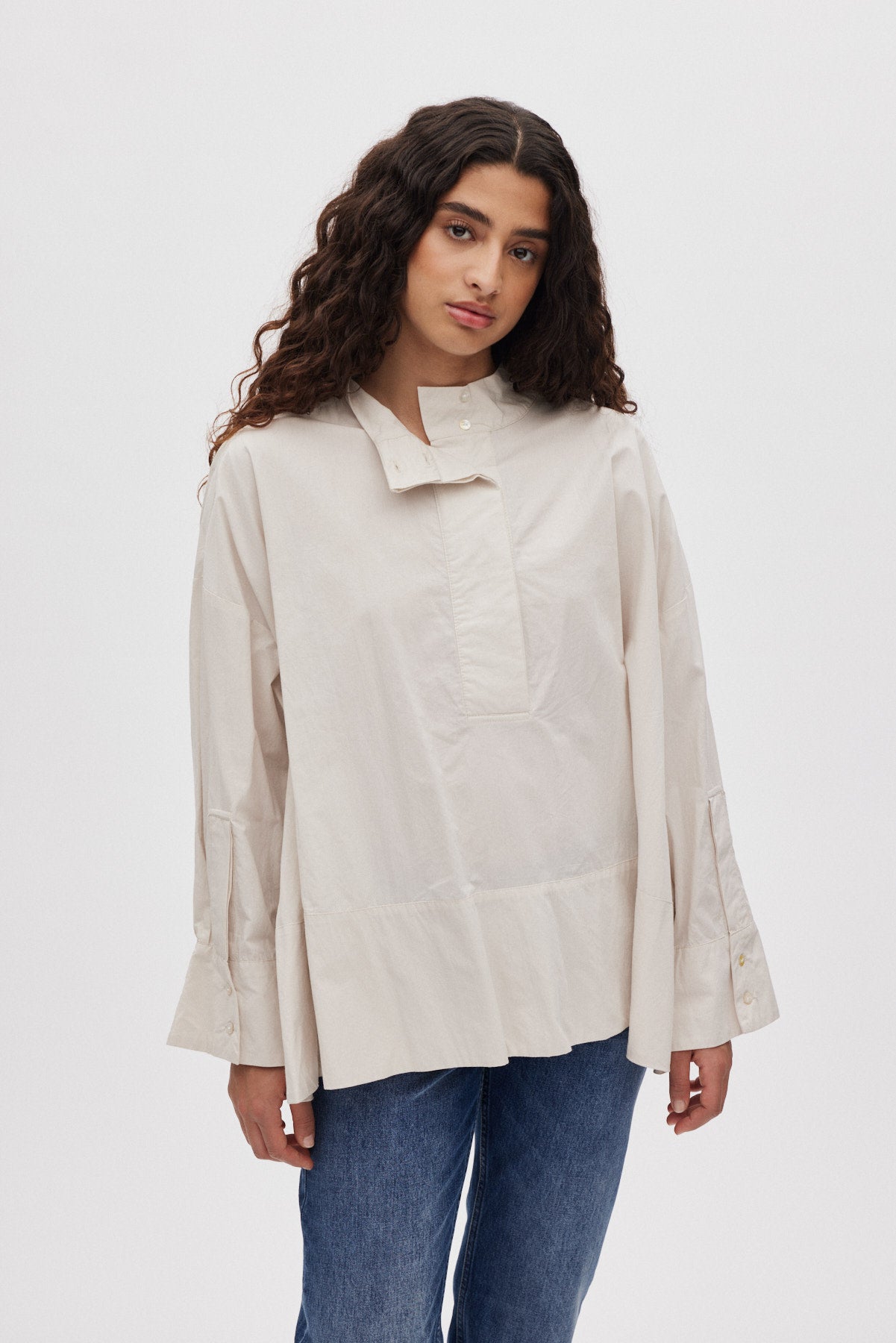 Smea - Poplin flared shirt I Clay 4 - Rabens Saloner