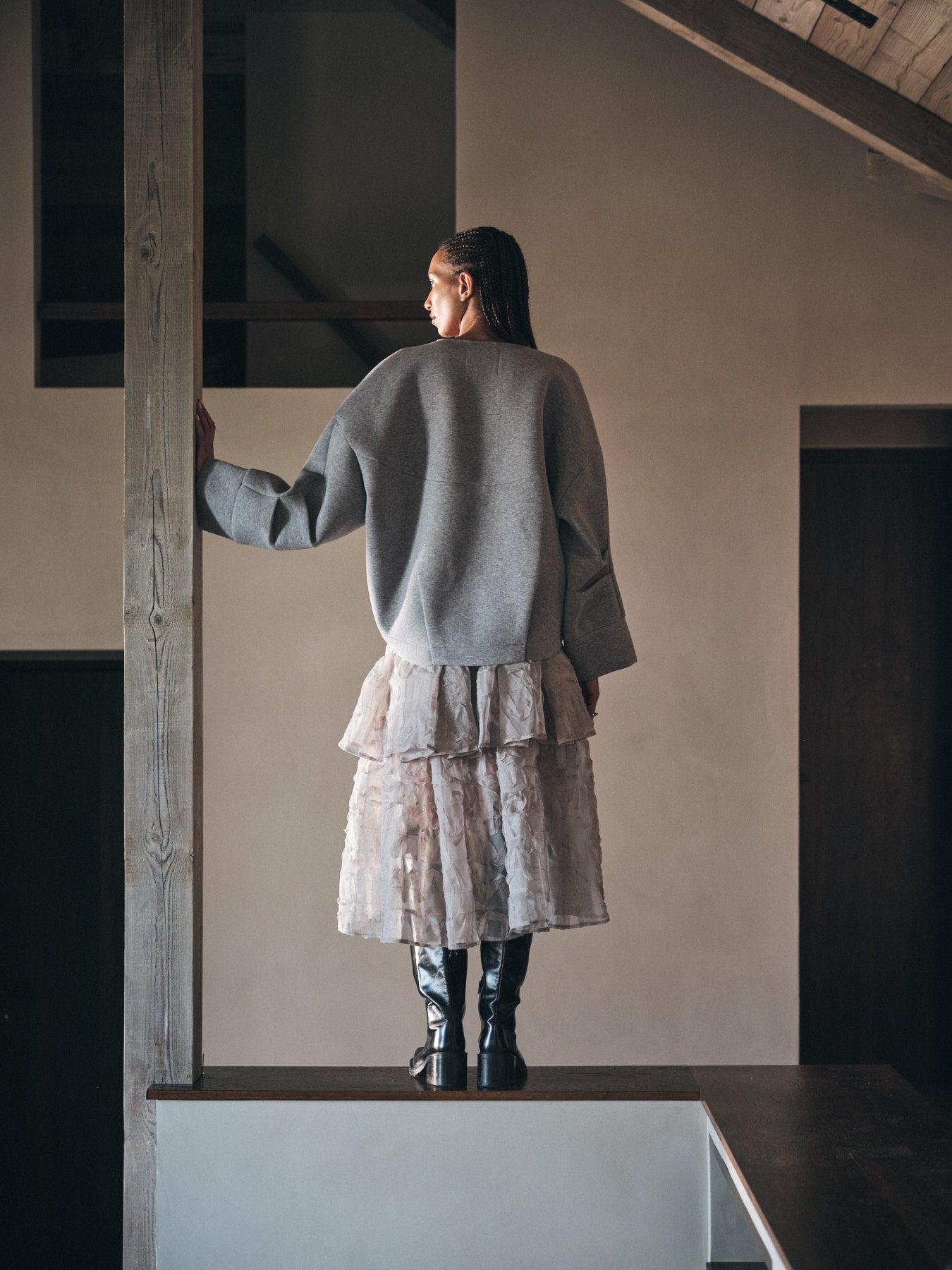 Sibora - Splash netting skirt I Silver grey 9 - Rabens Saloner