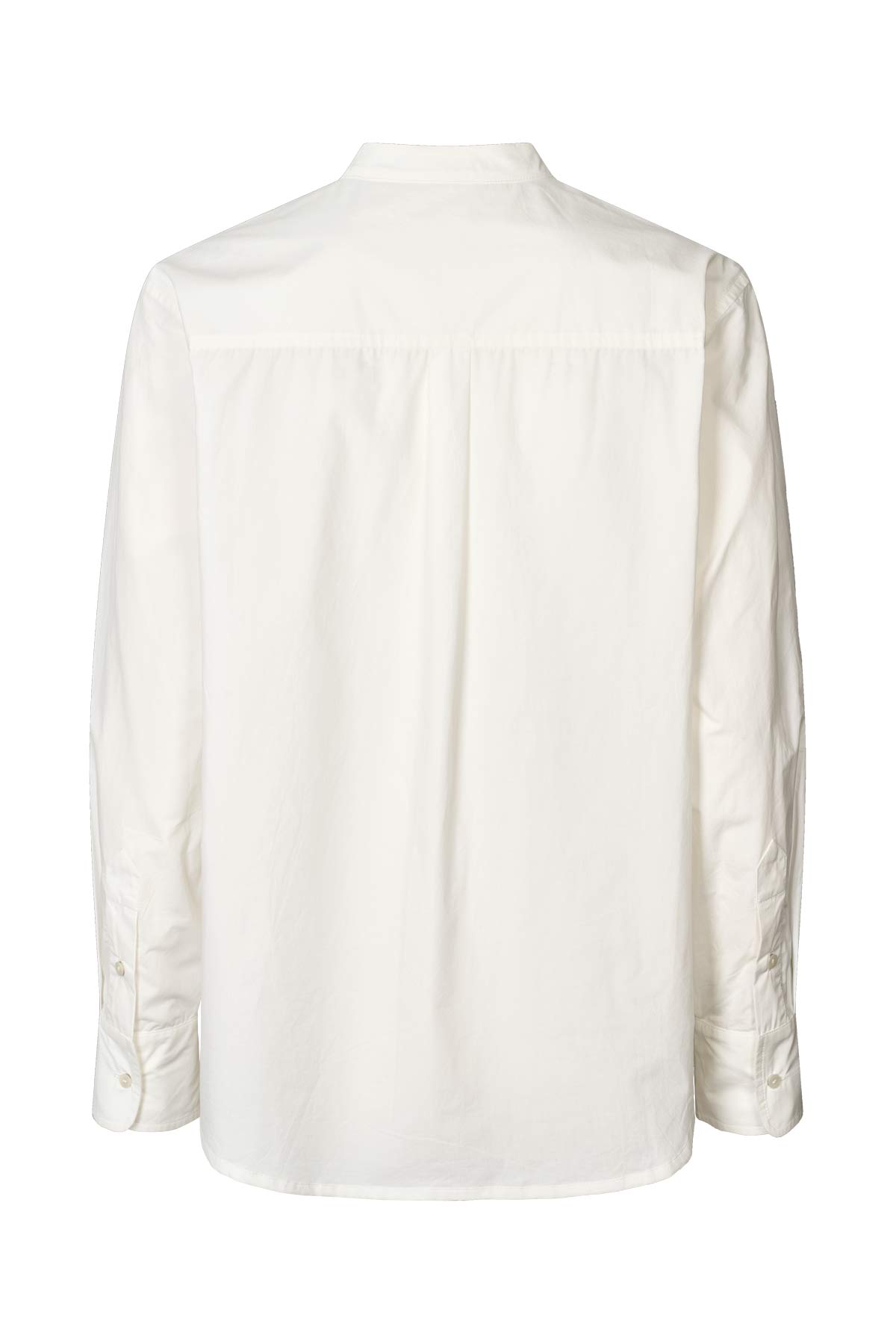 Sunny - Crisp cotton bib front shirt I White 7 - Rabens Saloner
