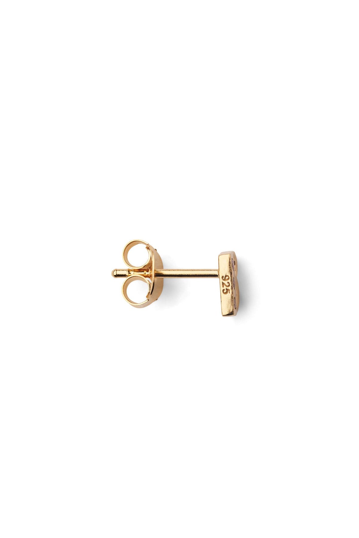 Diamond letter ear stud - Rabens Momento I Gold w/ Champagne diamond 10 - Rabens Saloner