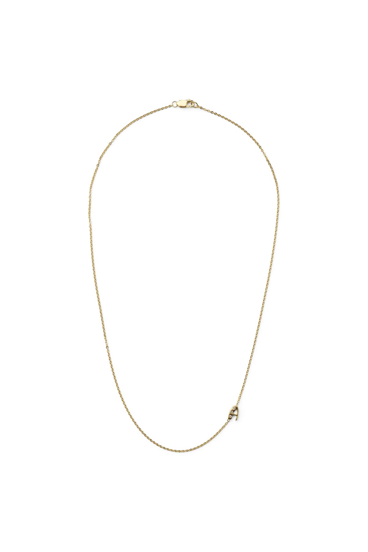 Diamond letter necklace - Rabens Momento I Gold w/ Champagne diamond 8 - Rabens Saloner