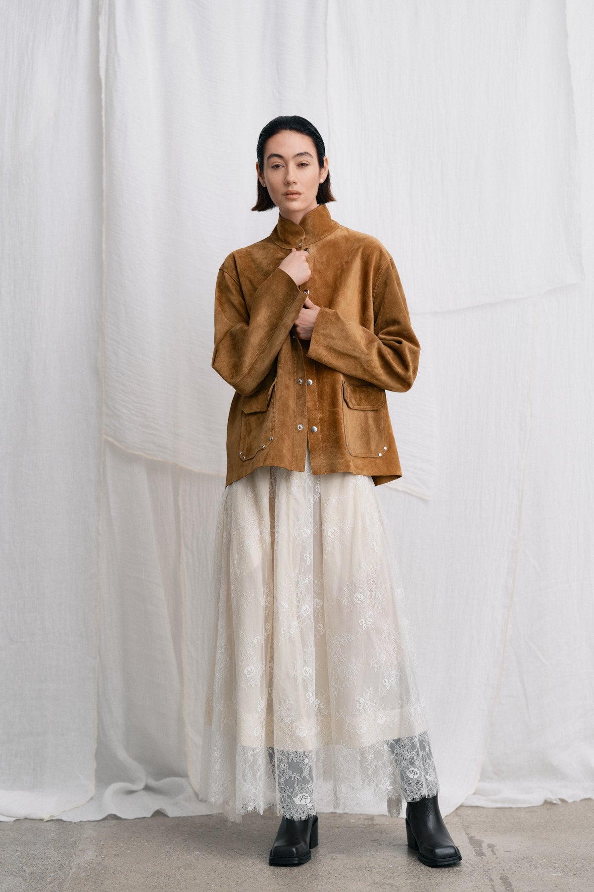 Monette - Laced multi layer skirt I Off white 7 - Rabens Saloner