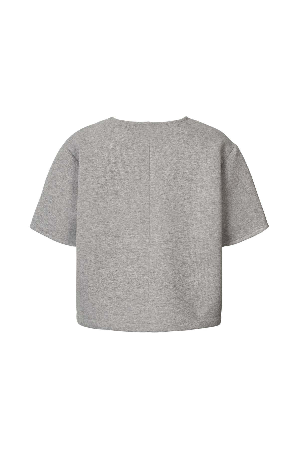 Anjo - Varsity boxy top I Grey melange 2 - Rabens Saloner